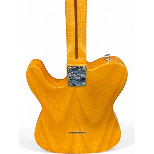 Used Fender Select Carved Maple Top Telecaster Amber Solid Body Electric Guitar