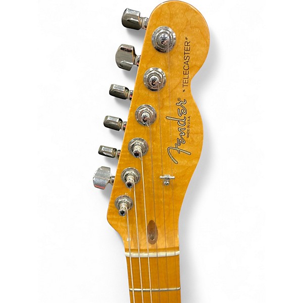 Used Fender Select Carved Maple Top Telecaster Amber Solid Body Electric Guitar