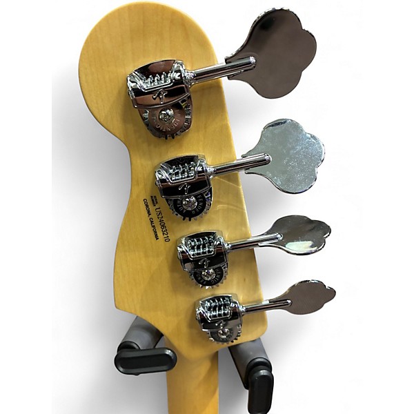 Used Fender American Ultra Precision Bass White Electric Bass Guitar