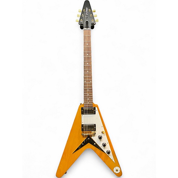 Used Epiphone 1958 Korina Flying V Natural Solid Body Electric Guitar