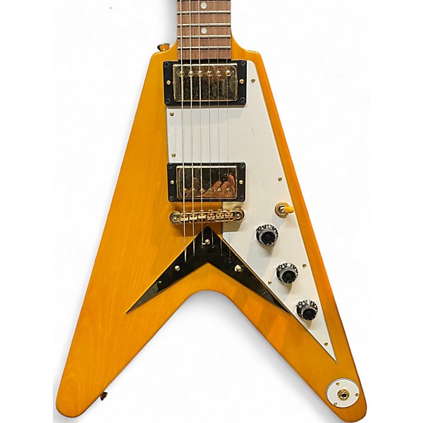 Used Epiphone 1958 Korina Flying V Natural Solid Body Electric Guitar