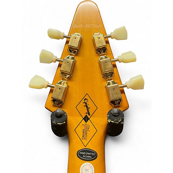 Used Epiphone 1958 Korina Flying V Natural Solid Body Electric Guitar