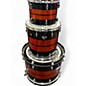 Used Yamaha 3 Piece Tour Custom black with red stripes Drum Kit thumbnail