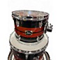 Used Yamaha 3 Piece Tour Custom black with red stripes Drum Kit