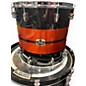 Used Yamaha 3 Piece Tour Custom black with red stripes Drum Kit