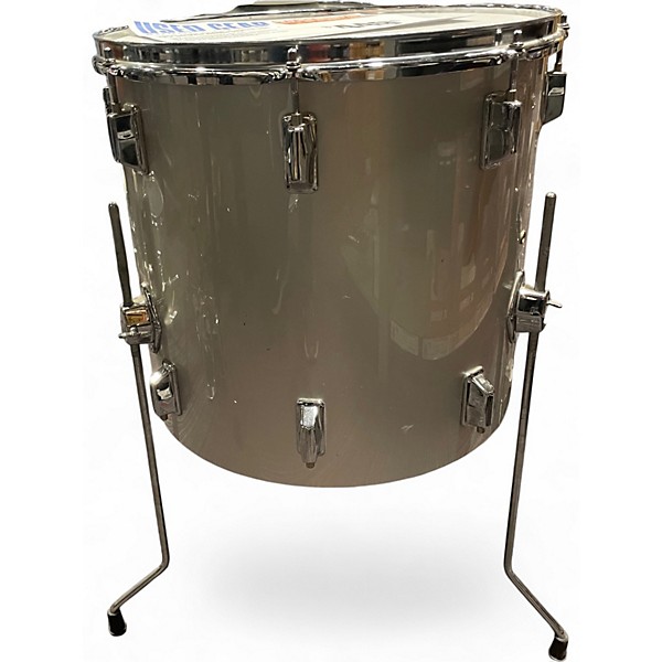 Used 1980 Pearl 5 Piece drum set Silver Drum Kit