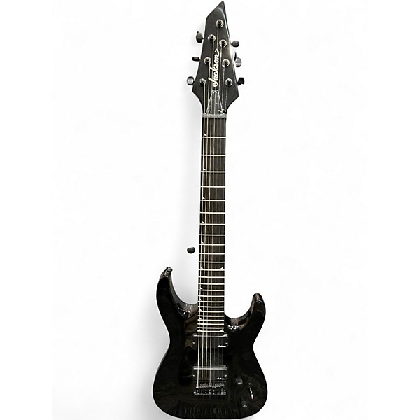 Used Jackson JS22-7 Dinky 7 String Black Solid Body Electric Guitar
