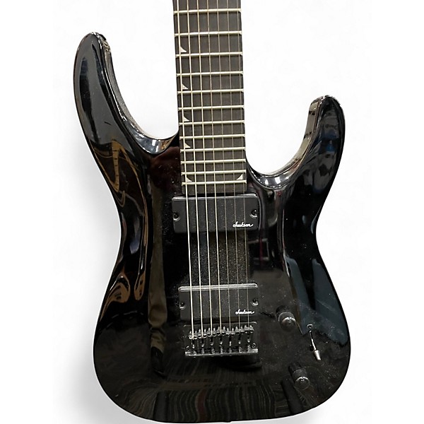 Used Jackson JS22-7 Dinky 7 String Black Solid Body Electric Guitar