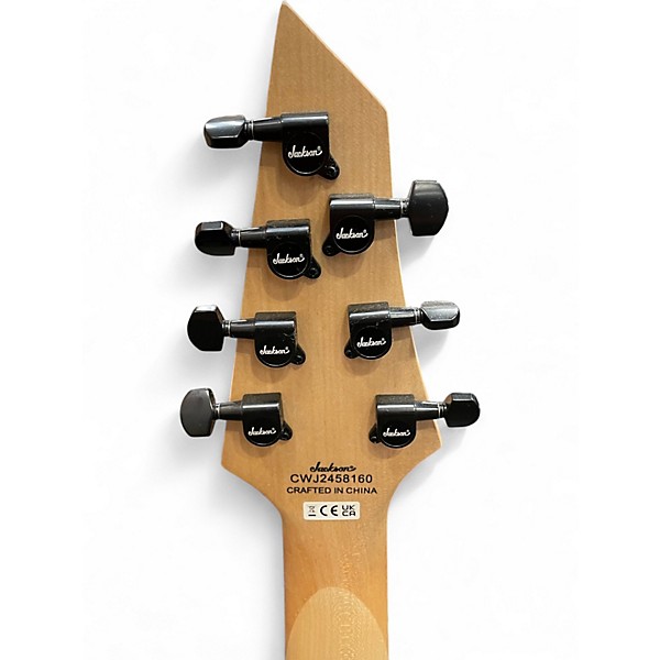 Used Jackson JS22-7 Dinky 7 String Black Solid Body Electric Guitar