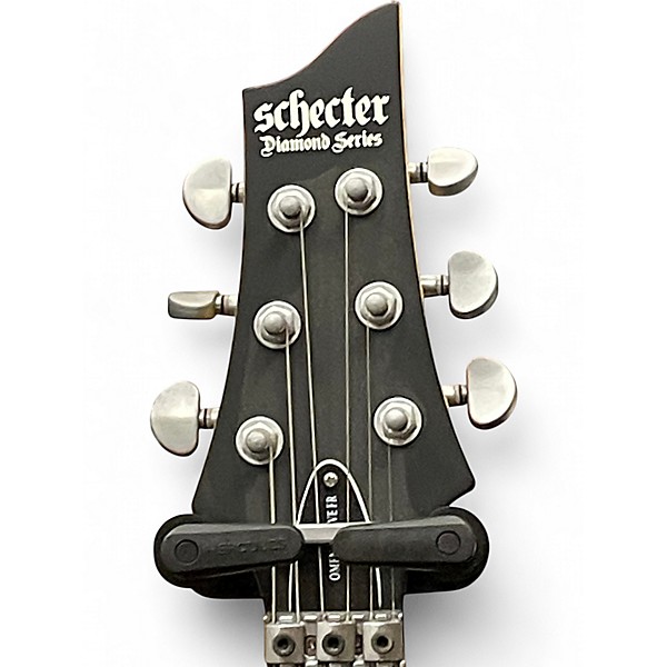 Used Schecter Guitar Research Omen Floyd Rose Active Black Solid Body Electric Guitar