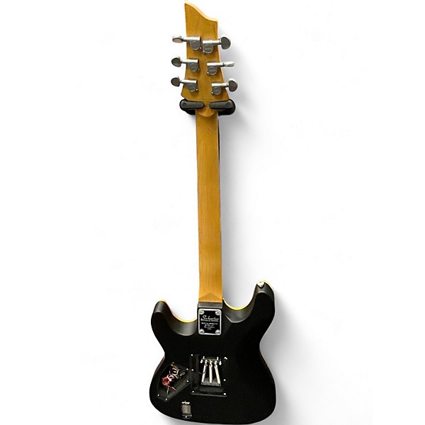 Used Schecter Guitar Research Omen Floyd Rose Active Black Solid Body Electric Guitar