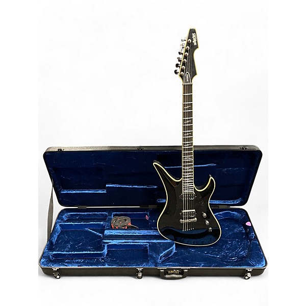 Used Schecter Guitar Research Avenger Blackjack Black Solid Body Electric Guitar