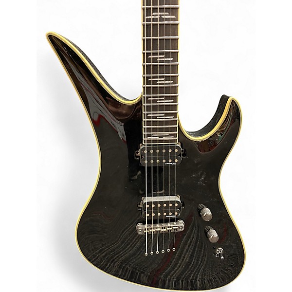 Used Schecter Guitar Research Avenger Blackjack Black Solid Body Electric Guitar