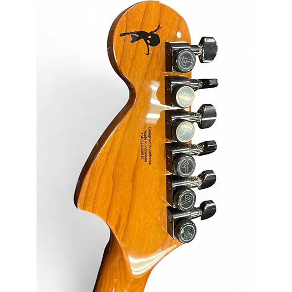 Used 2020s Fender Tom DeLonge Starcaster Pink Hollow Body Electric Guitar