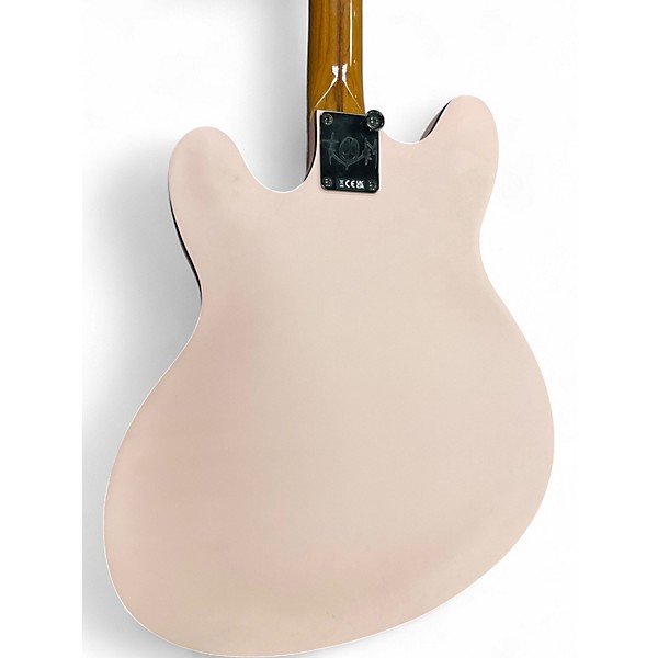 Used 2020s Fender Tom DeLonge Starcaster Pink Hollow Body Electric Guitar