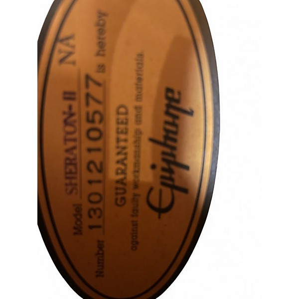 Used Epiphone Sheraton II Natural Hollow Body Electric Guitar