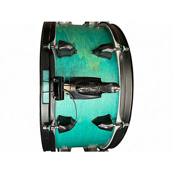 Used SJC Drums 14X6.5 PATHFINDER SNARE TEAL SATIN Drum