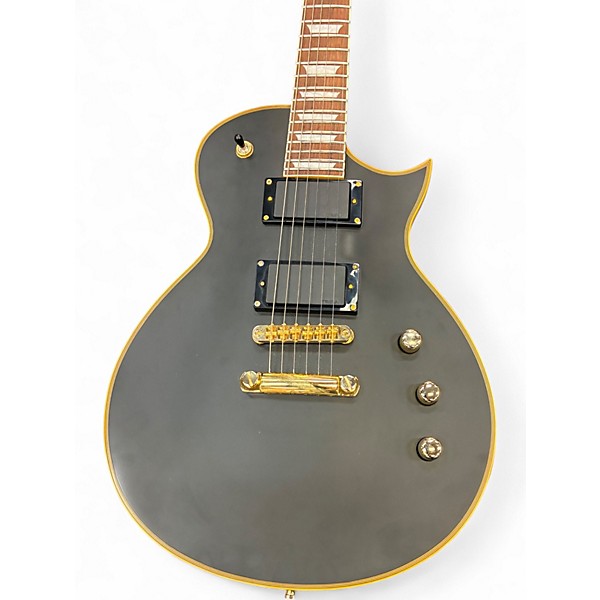 Used Harley Benton SC Custom Line Black and Gold Solid Body Electric Guitar