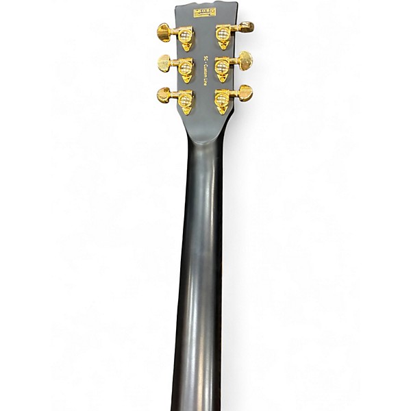 Used Harley Benton SC Custom Line Black and Gold Solid Body Electric Guitar