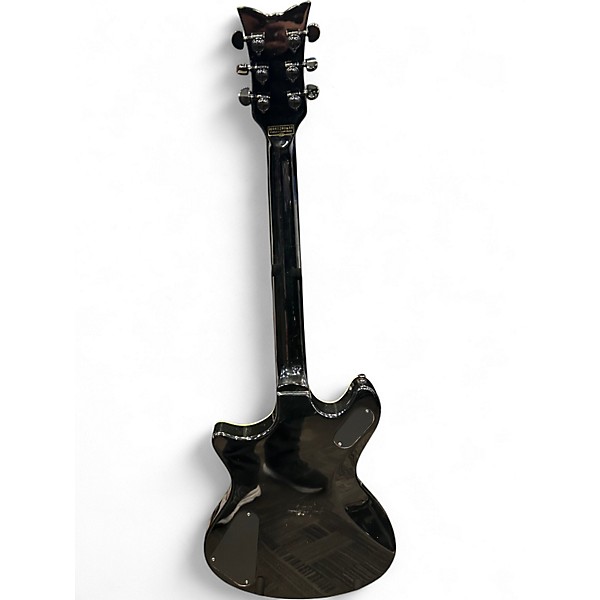 Used Schecter Guitar Research BLACKOUT CUSTOM BLACK MAMMOTH TOOTH Solid Body Electric Guitar