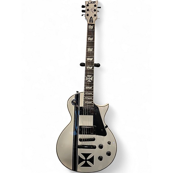 Used 2022 ESP LTD James Hetfield Signature Iron Cross Snow White Solid Body Electric Guitar