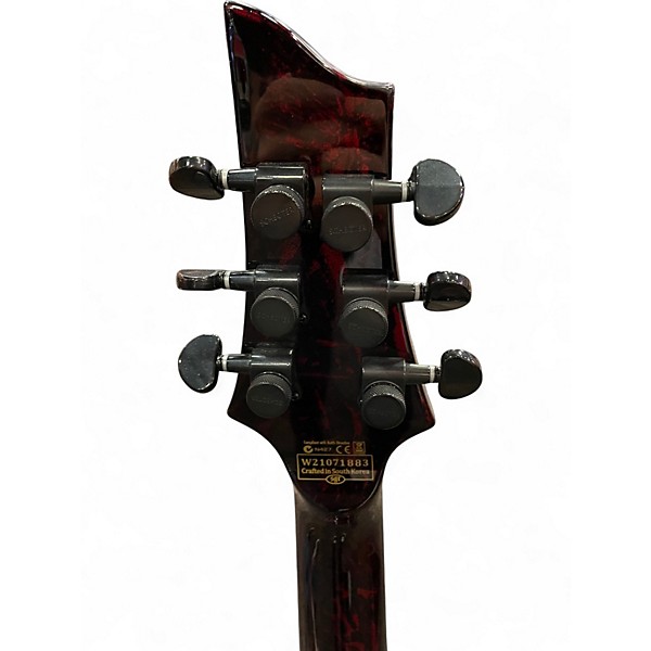 Used Schecter Guitar Research C-1 Silver Mountain blood moon Solid Body Electric Guitar