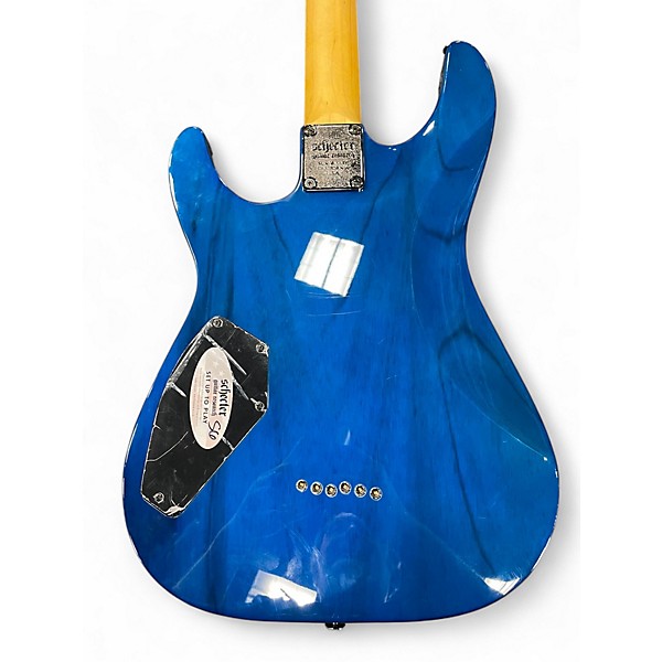 Used Schecter Guitar Research Omen Extreme 6 Ocean Blue Burst Solid Body Electric Guitar