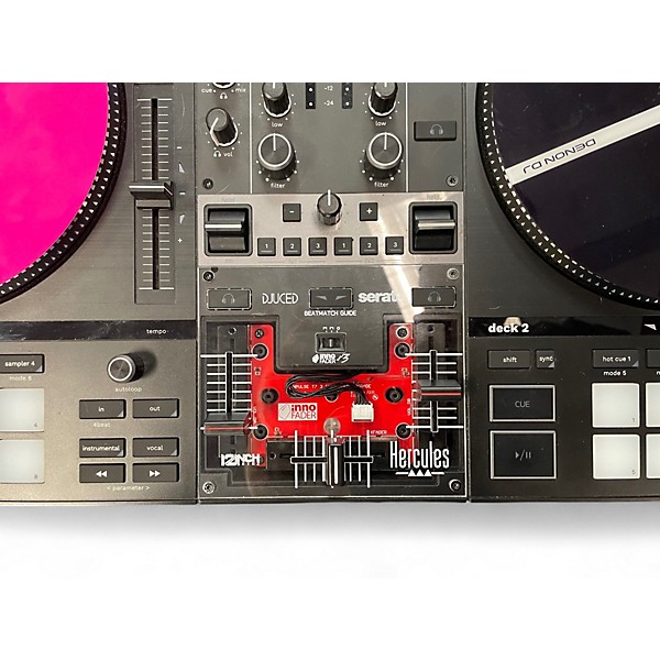 Used Hercules DJ T7 w/ Clear Fader Module DJ Controller