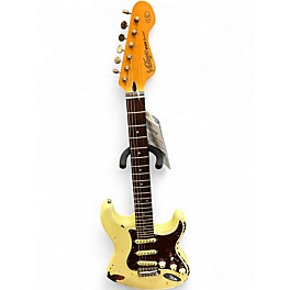Used Vintage V6 DISTRESSED Vintage Blonde Solid Body Electric Guitar
