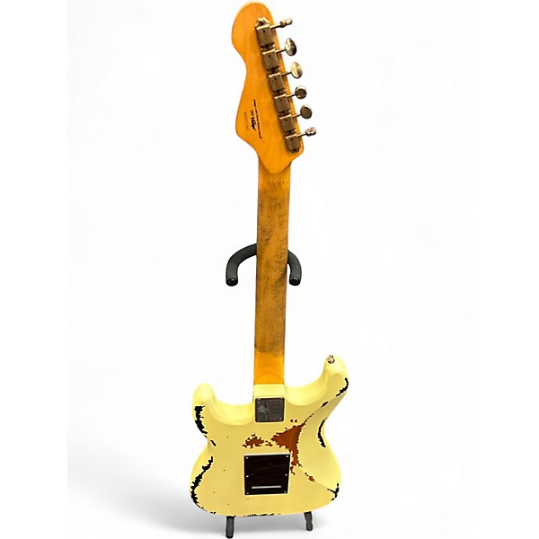 Used Vintage V6 DISTRESSED Vintage Blonde Solid Body Electric Guitar