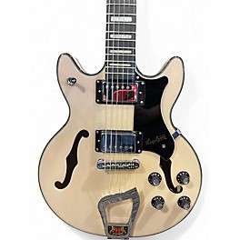 Used Hagstrom ALVAR White Blonde Hollow Body Electric Guitar