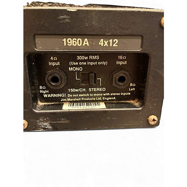 Used Marshall 1960A 300W 4x12 Stereo Slant Guitar Cabinet