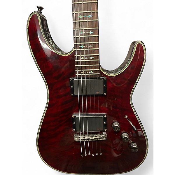 Used Schecter Guitar Research Hellraiser C1 Black Cherry Solid Body Electric Guitar
