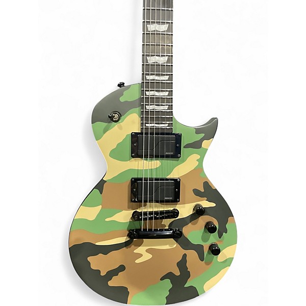 Used ESP EC1000 woodland camo Solid Body Electric Guitar