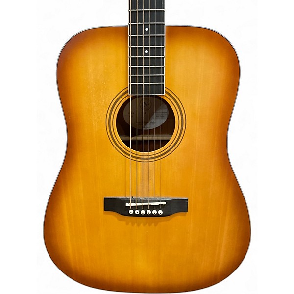 Used Nashville Guitar Works d10eb 2 Color Sunburst Acoustic Guitar