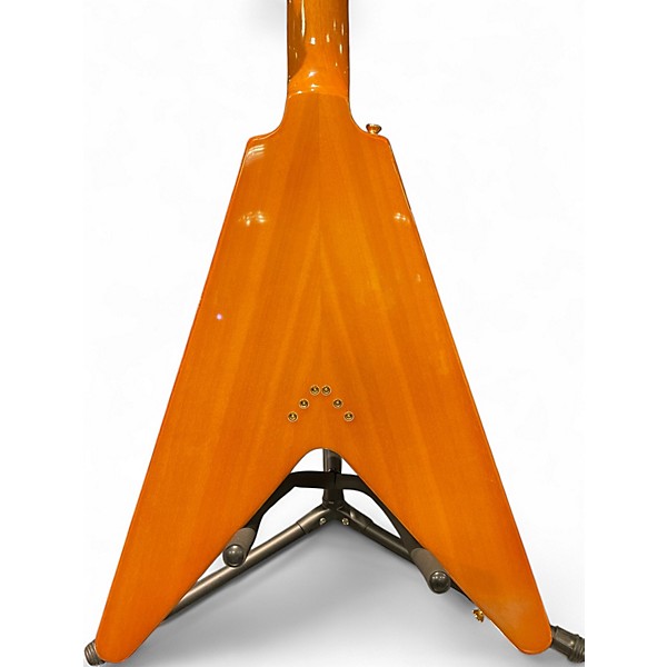 Used Epiphone Korina Flying V Natural Electric Bass Guitar