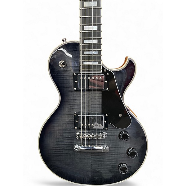 Used Schecter Guitar Research Solo II Custom Trans Black Solid Body Electric Guitar