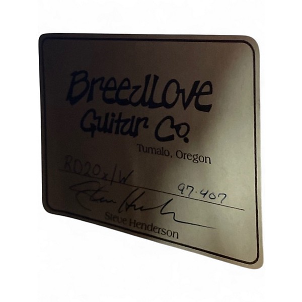 Used Breedlove RD20X Masterclass Steve Henderson Natural Acoustic Guitar