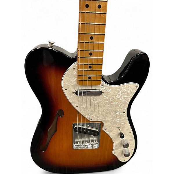 Used Fender Vintera II 60s Thinline Telecaster 3 Tone Sunburst Hollow Body Electric Guitar