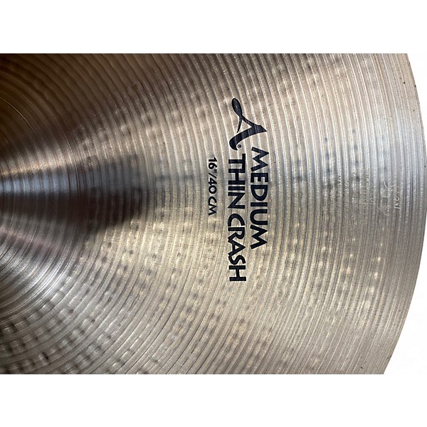 Used Zildjian 16in A Series Medium Thin Crash 375th Anniversary Cymbal