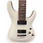 Used Schecter Guitar Research Demon 7 String White Solid Body Electric Guitar