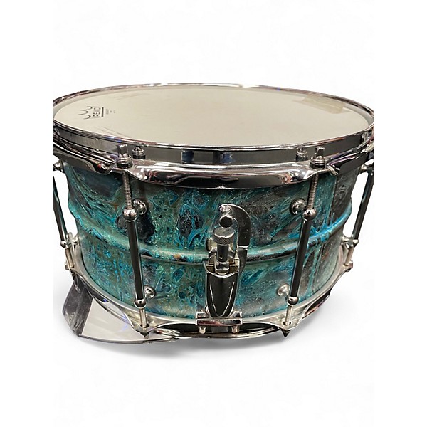 Used Pork Pie USA 6.5X14 brass patina blue Drum