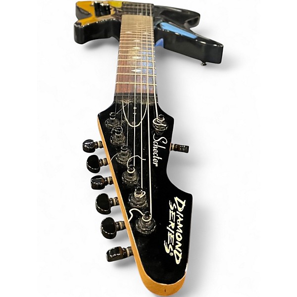 Vintage 1999 Schecter Guitar Research A7 Black Solid Body Electric Guitar