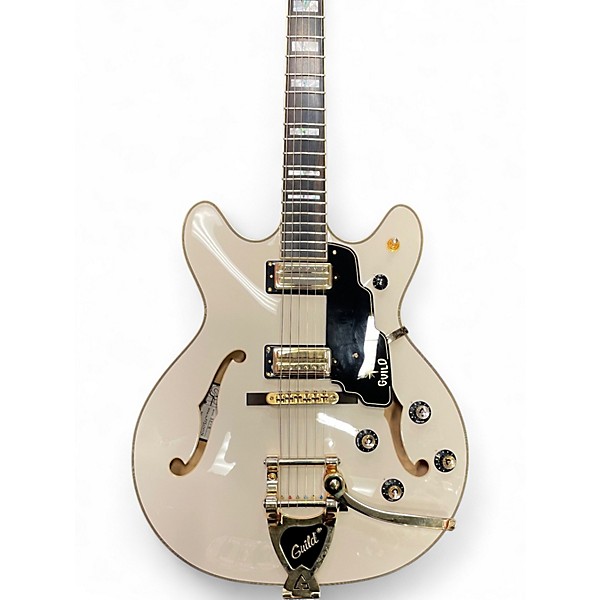 Used Guild Starfire VI White Hollow Body Electric Guitar
