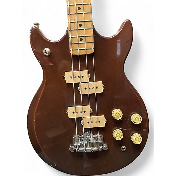 Vintage 1986 Hondo hd1016 Natural Electric Bass Guitar