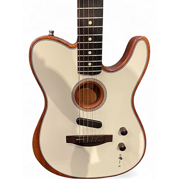 Used Fender Acoustasonic Player Telecaster CREAM Acoustic Electric Guitar