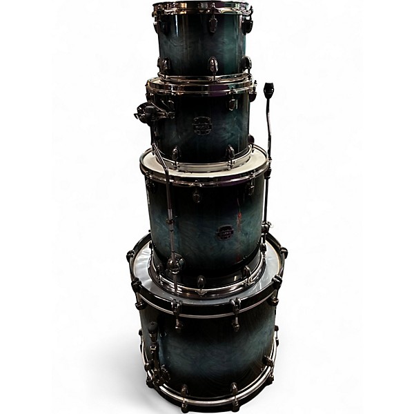 Used Mapex 4 Piece Saturn V Exotic  Deep Sea Blue  Drum Kit