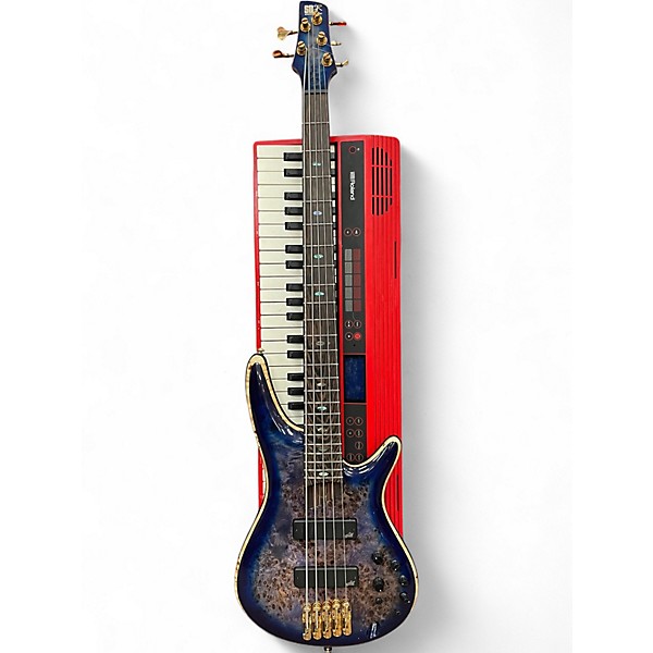 Used Ibanez SR2605 PREMIUM Cerulean Blue Electric Bass Guitar