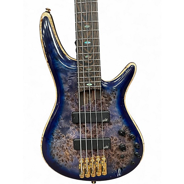 Used Ibanez SR2605 PREMIUM Cerulean Blue Electric Bass Guitar