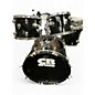 Used CB 5 Piece ACOUSTIC DRUM SET Black Drum Kit thumbnail